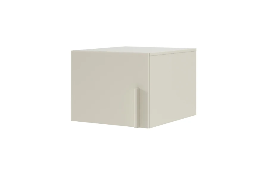 Hängeschrank in Platingrau mit vertikalem Griff, Modell BRN5 aus der Brisso Kollektion.