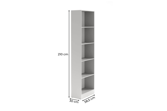 Abmessungen des Brisso Standregals BR6: 210 cm hoch, 58,5 cm breit und 30 cm tief.