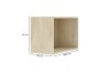Hängeregal in Eiche Ceremona Optik, Maße 40x58,5x30 cm, offener Wandschrank.