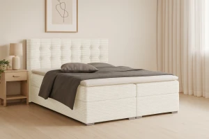 CYNTHIA Boxspringbett Komplettbett Polsterbett Cord-Samt Deine Möbel 24