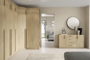 BRISSO B Schlafzimmer-Set mit 3-türigem Kleiderschrank BR2 und Kommode BRK1 Deine Möbel