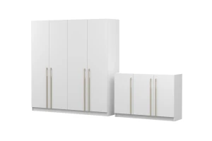 MIRELO C Schlafzimmer-Set mit 4- oder 6-türigem Kleiderschrank & 3-türiger Kommode Deine Möbel 24