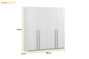 MIRELO C Schlafzimmer-Set mit 4- oder 6-türigem Kleiderschrank & 3-türiger Kommode Deine Möbel 24