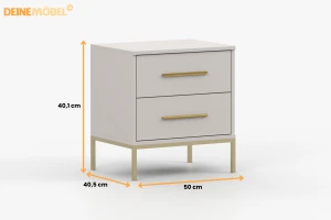 MIRELO E Schlafzimmer-Set mit 4- oder 6-türigem Kleiderschrank, Kommode, Doppelbett & Nachttische Deine Möbel 24