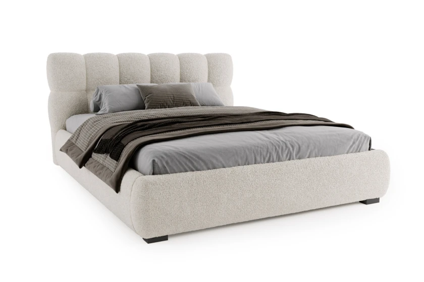 TIFFANY Polsterbett mit Bettkasten und Lattenrost Bouclé Deine Möbel