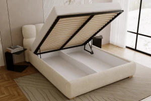 TIFFANY Polsterbett mit Bettkasten und Lattenrost Bouclé Deine Möbel