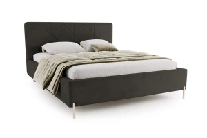 LEO Polsterbett mit Bettkasten und Lattenrost Samt-Optik Deine Möbel