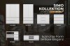 SIMO Möbelkollektion von DEINEMÖBEL24: Weiße Schränke und Kommoden in schlichtem, zeitlosem Design.