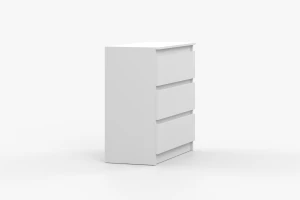 SIMO 03 Kommode in weiß, 90 cm, 3 Schubladen, SIMO-Kollektio Deine Möbel