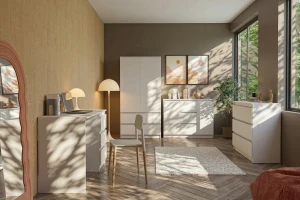 SIMO 05 TV-Schrank TV-Lowboard, weiß, 135 cm, 2 Türen, SIMO-Kollektion Deine Möbel