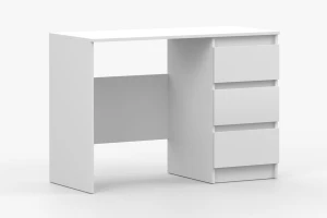 SIMO 06 Schreibtisch in weiß, 110 cm breit, mit 3 Schubladen, SIMO-Kollektion Deine Möbel