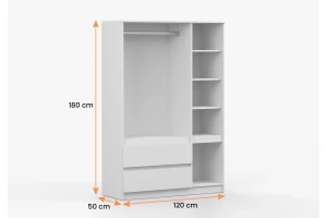 SIMO B Jugendzimmer-Set Kinderzimmer-Set mit Kleiderschrank, Schreibtisch und Kommode Deine Möbel