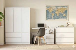 SIMO B Jugendzimmer-Set Kinderzimmer-Set mit Kleiderschrank, Schreibtisch und Kommode Deine Möbel