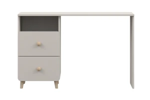 MARCO 03 Schreibtisch 110 cm kaschmir mit 2 Schubladen und offenem Fach Deine Möbel