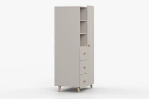 MARCO 05 Kinderregal Regal 80 cm kaschmir mit 3 Schubladen, 3 offenen Fächern und 1 Tür Deine Möbel