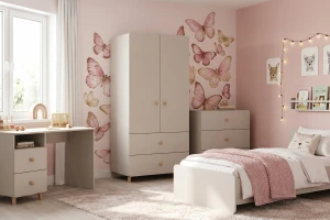 MARCO 07 Nachttisch 55 cm breit kaschmir mit 2 Schubladen Deine Möbel