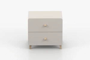 MARCO 07 Nachttisch 55 cm breit kaschmir mit 2 Schubladen Deine Möbel