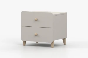 MARCO 07 Nachttisch 55 cm breit kaschmir mit 2 Schubladen Deine Möbel