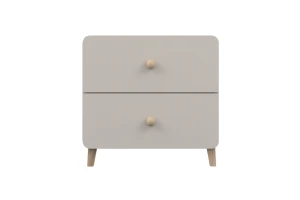 MARCO 07 Nachttisch 55 cm breit kaschmir mit 2 Schubladen Deine Möbel