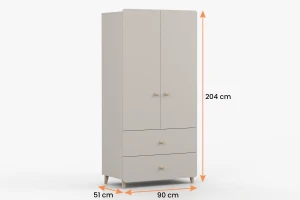 MARCO A Jugendzimmer-Set Kaschmir mit Kleiderschrank, Schreibtisch, Kommode, Kinderbett Deine Möbel