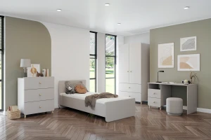 MARCO A Jugendzimmer-Set Kaschmir mit Kleiderschrank, Schreibtisch, Kommode, Kinderbett Deine Möbel