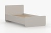 Modernes Kinderbett in Beige mit stabilem Lattenrost aus Holz.