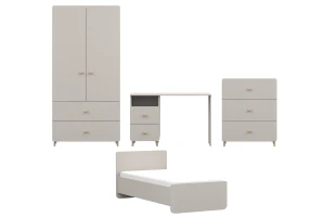 MARCO A Jugendzimmer-Set Kaschmir mit Kleiderschrank, Schreibtisch, Kommode, Kinderbett Deine Möbel