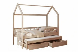 ADA II 80x180 Naturkiefer Hausbett Ausziehbett Deine Möbel 