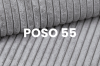Stoffmuster POSO 55: Grauer Cord-Stoff für moderne Polsterbetten im Detail.