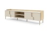 Elegantes Lowboard in hellem Beige und Eichen-Optik