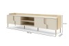 Abmessungen TV-Lowboard Beige und Eiche: 200x51x42 cm