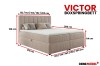 Maßangaben und technische Details zum Victor Boxspringbett in verschiedenen Größen.