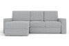 Bequemes hellgraues Polstersofa für das moderne Wohnzimmer.