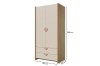 Abmessungen des Lexo Kleiderschranks: 198x83x60 cm.