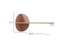 Abmessungen des Lexo Wandregals: 80x45x24 cm, modernes Design in Holz und Rosa.