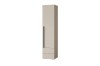 Schmaler Hochschrank in Beige mit schwarzem Griff aus der Lima Möbelserie.