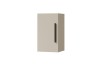 Beige Wandhängeschrank mit schwarzem Griff, minimalistisches Design für moderne Wohnräume.
