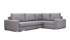 Modernes graues Ecksofa in L-Form für das Wohnzimmer