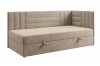 Kaya Kindersofa in Beige mit gepolstertem Rückenteil und integriertem Bettkasten.