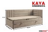 Detaillierte Maße des Kaya Kindersofas: 206 cm Gesamtlänge und 42 cm Sitzhöhe.