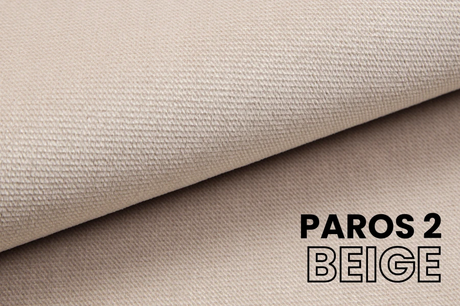 Strukturierter Polsterstoff Paros 2 in Beige – elegante Stoffansicht für Möbel.
