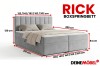 Übersicht der Maße und Größenoptionen für das Boxspringbett Rick.