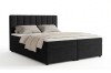 Modernes Boxspringbett Rick in Schwarz, freigestellt auf weißem Hintergrund.