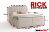 Maße für Boxspringbett Rick: Übersicht der verfügbaren Größen und Abmessungen.
