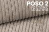 POSO 2 Beige: Detailaufnahme des weichen Breitcord-Stoffs für Polstermöbel.