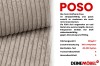 Beiger Poso Cord-Stoff: Strapazierfähiger Möbelstoff aus 100% Polyester mit hoher Abriebfestigkeit.