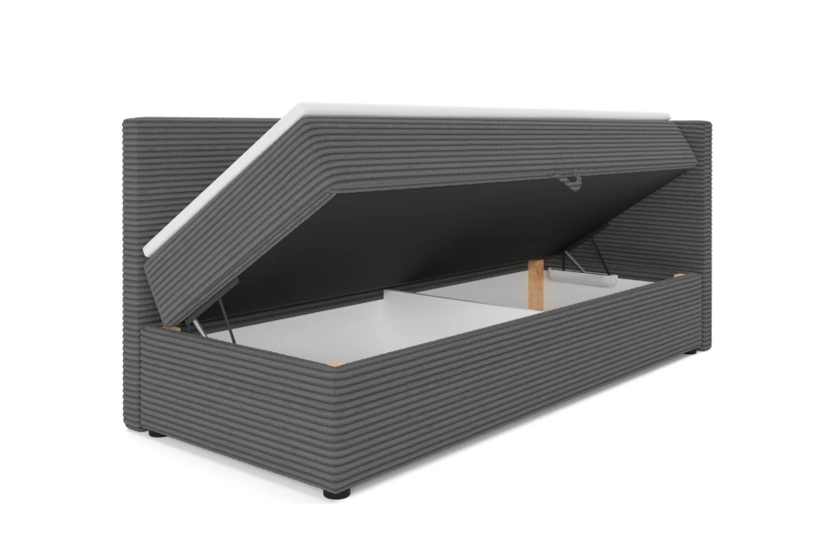 Funktionelles Kindersofa Roberto mit Bettkasten für extra Stauraum im Kinderzimmer.