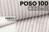 Stoffmuster-Detail: Poso 100 Creme Cord und Paros 1 Creme Textiloberfläche.