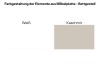 Farbauswahl für das Bettgestell in den Varianten Weiß und Kaschmir.