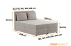 Boxspringbett Maße: Details zu Breite, Länge und Höhe des Tami Betts in Cord-Optik.